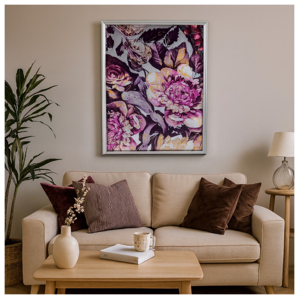 Wandbild Blume - Spiegel