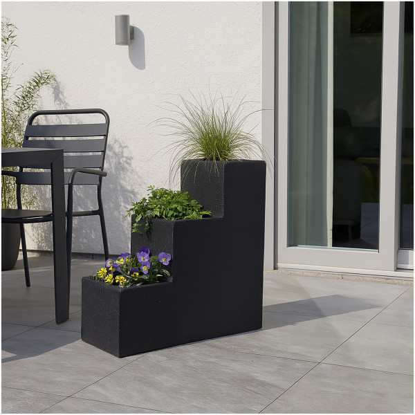 BLUMENTOPF 40X40X35CM WEISS