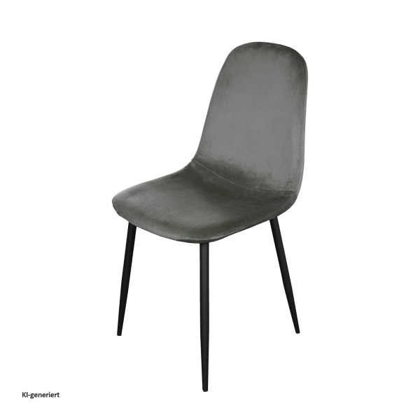 Stuhl Savannah Velvet Grau 1 Stück
