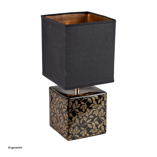 Lampe 35 cm Schwarz-Gold