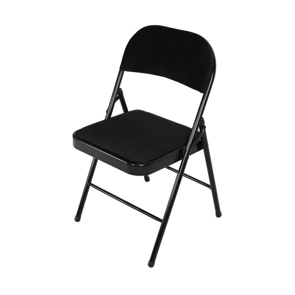 Klappstuhl Wedigo Velvet Schwarz