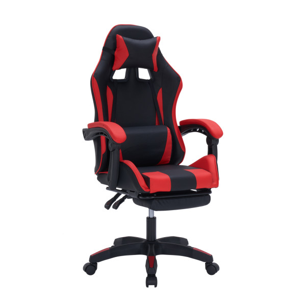 Drehstuhl Krit Eco Schwarz Rot PVC