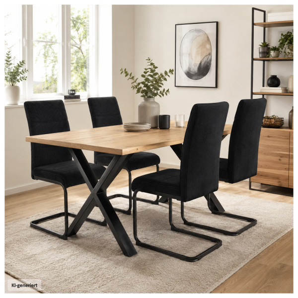 Schwingstuhl SallyP schwarz cord