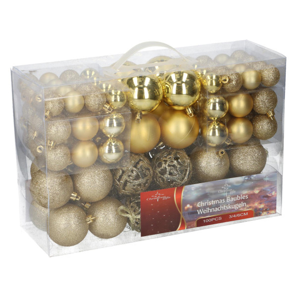 Weihnachtskugeln (100) gold