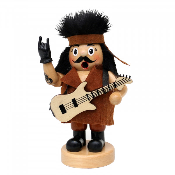 Sigro Rocker mit Gitarre Holz Räuchermann