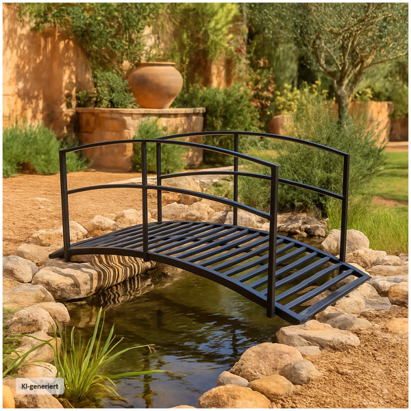 Gartenbrücke Celia Schwarz Metall