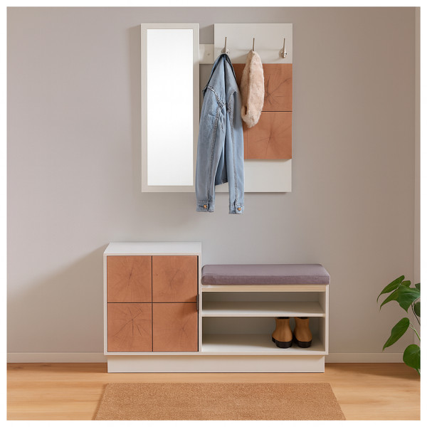 Garderobe Dana2 Weiß Baumscheibe