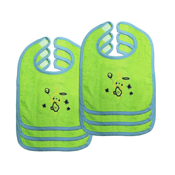 HTI-Living Rabbit Grün Baby Lätzchen 6-teiliges Set