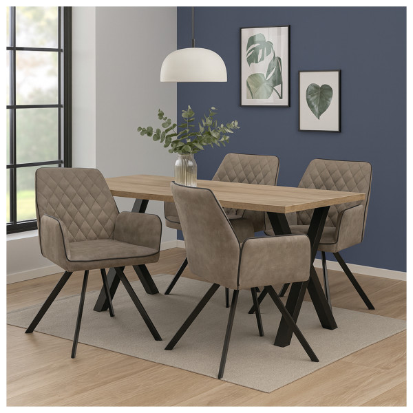 HTI-Living Tumalo Braun 2er-Set Stuhl