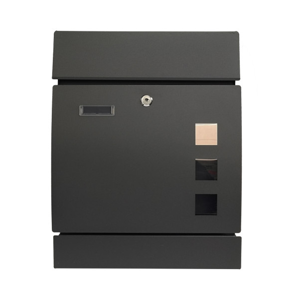Gewölbter Briefkasten Amin Anthrazit