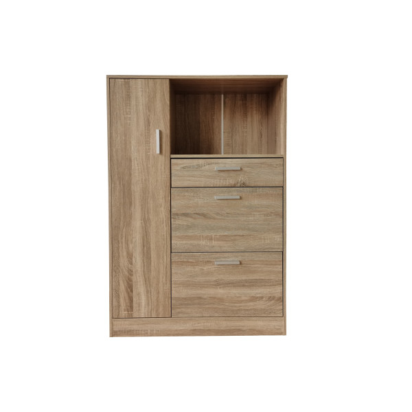 Küchenbuffet Küchenschrank Kombi L Blanca Sonoma