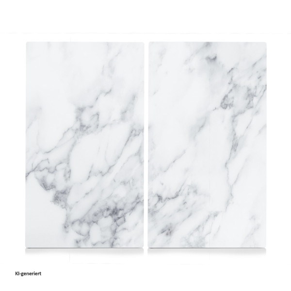 Herdabdeck-/Schneideplatten-Set "Marmor", 2-tlg.,