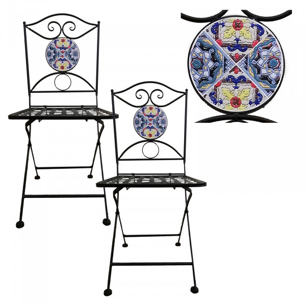 HTI-Line Butterblume Metallstuhl 2er Set