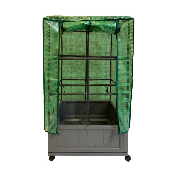 Pflanzkübel Nessa XL, mit Rankhilfe, Abdeckung un