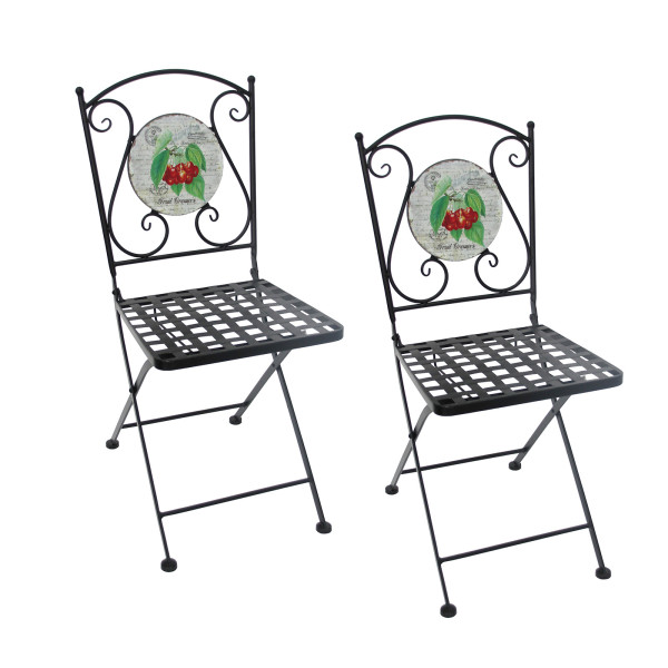 Gartenstuhl Celia "Kirschen" 2er Set