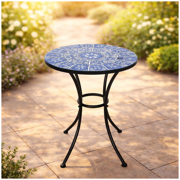 Gartentisch Marocco blau Metall