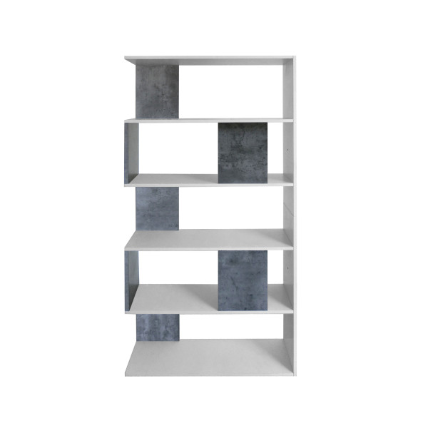 Regal Lisa02-Breit Beton-Weiß