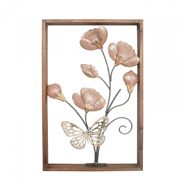 NTK-Collection Blume mit Schmetterling Wanddeko