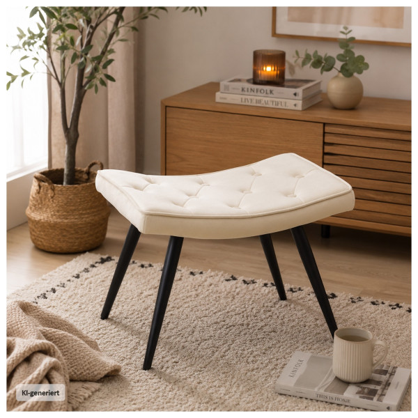 Hocker Freya beige
