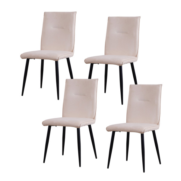 Stuhl Salinas Velvet creme 4er Set