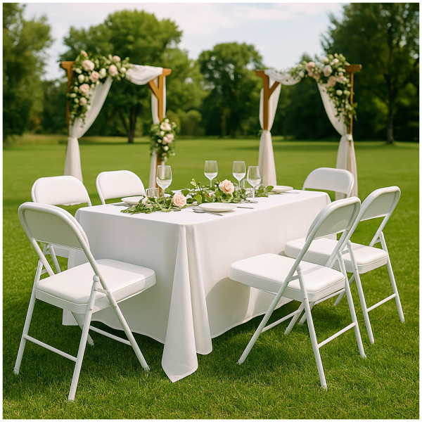 Klappstuhl Wedigo PVC Weiß 4er Set