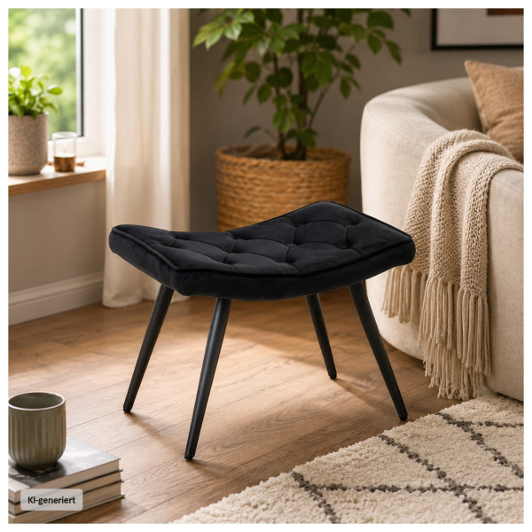 Hocker Freya schwarz