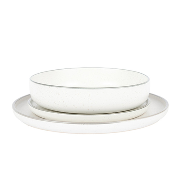 Axentia Weiß/Grau Tafelservice 12 teilig