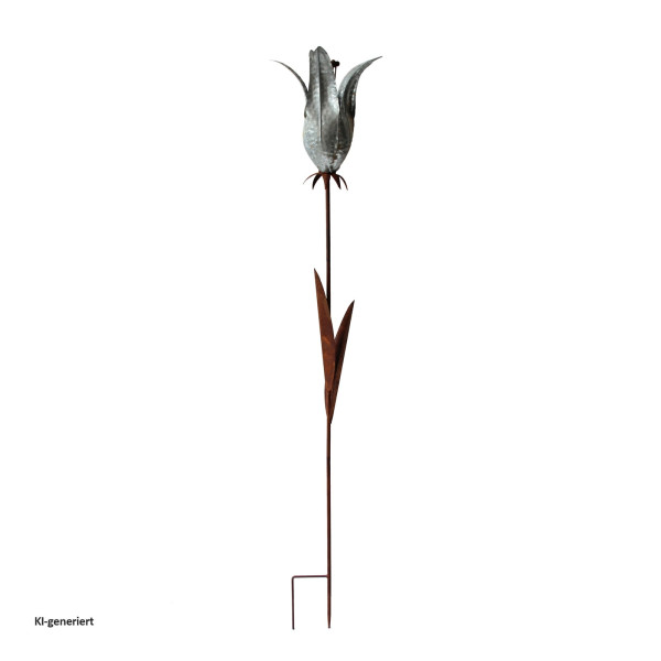 Blumenstecker Celia_02 Rostbraun Metall