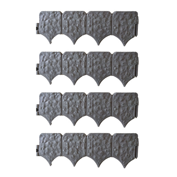 Beetumrandung Nessa, Stone, 16-teilig, grau