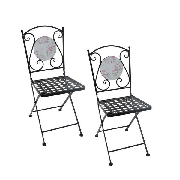 Gartenstuhl Celia "Rosen" 2er Set