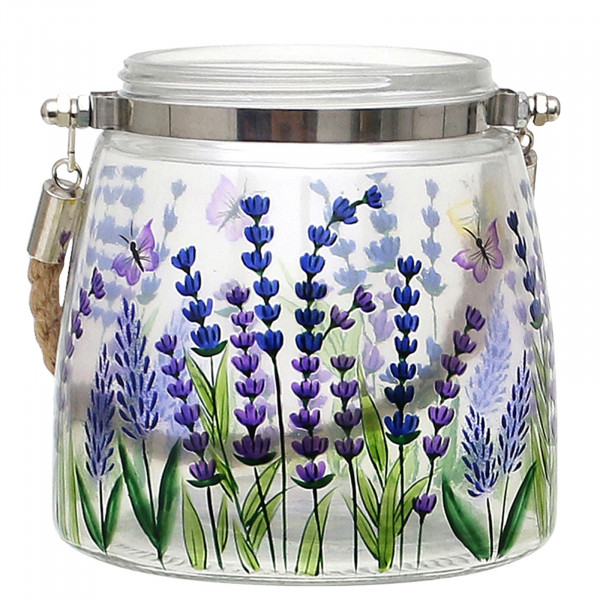 HTI-Living Lavendel Glas Windlicht
