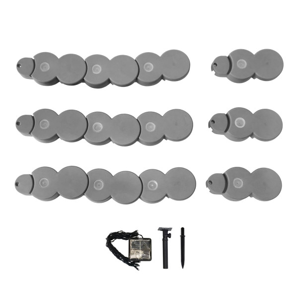 Beetumrandung Nessa Solar Palisade, 24 tlg grau