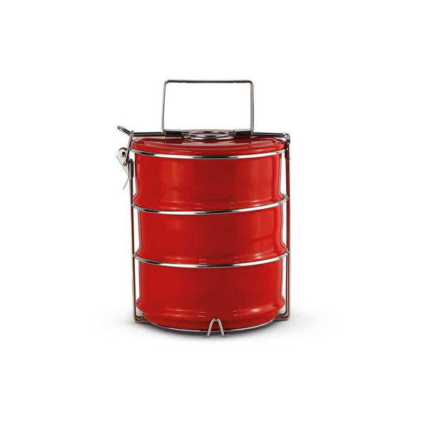 3-Etagen Lunchbox Metallic Red