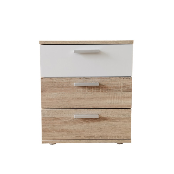 Nachtkonsole Nachtschrank Nina 3 Sonoma Weiß