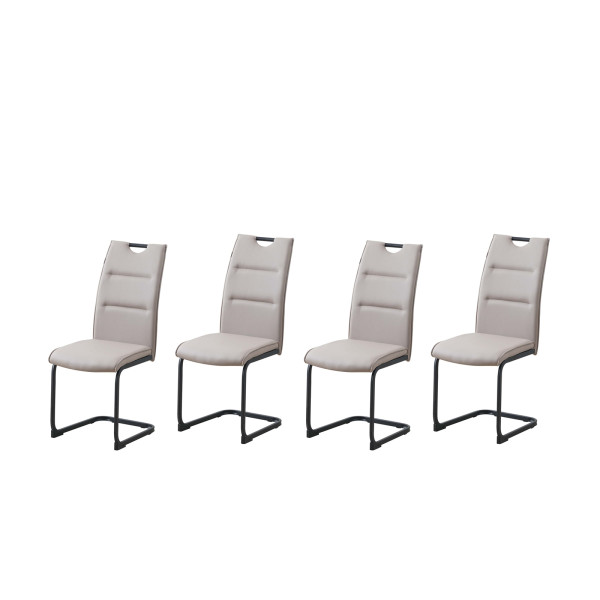 Schwingstuhl DannyP PU Cappuccino 4er Set