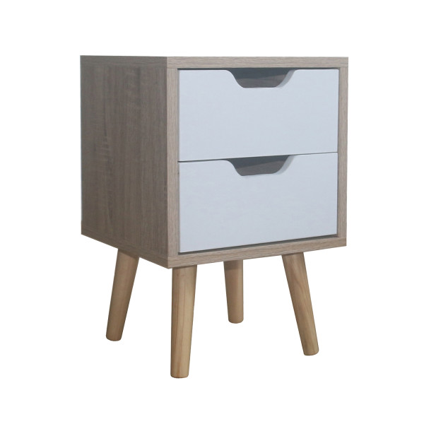 Nachtschrank 2 Schubkästen Thekla 2945 Sonoma Weiß