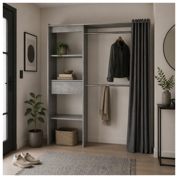 Offene Garderobe Thekla beton