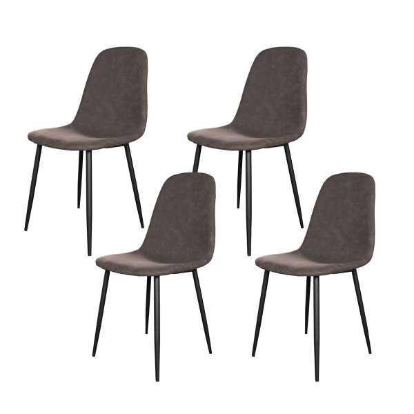 Stuhl Savannah PU Antikbraun 4er-Set