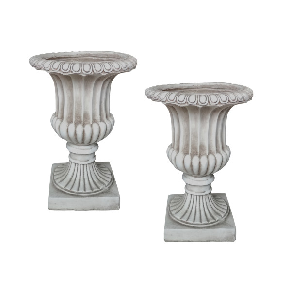 Pflanzkübel Athene Hellgrau 2er-Set