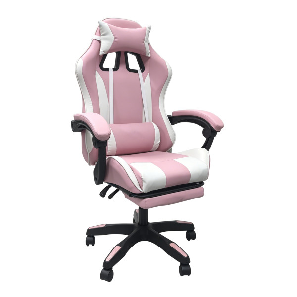 Drehstuhl Krit Eco Pink Weiss PVC
