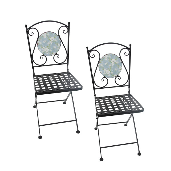 Gartenstuhl Celia "Petunien" 2er Set