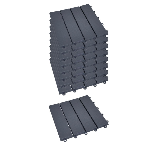 Bodenplatten Nessa, Klick, 9teilig, grau