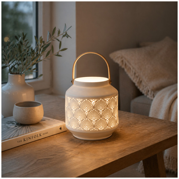 Lampe 18x19 cm Laterne mit Henkel