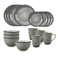 Vorschau: NTK-Collection Grau 16-teiliges Tafelservice aus Keramik Vorschau: NTK-Collection Grau 16-teiliges Tafelservice aus Keramik