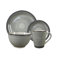 Vorschau: NTK-Collection Grau 16-teiliges Tafelservice aus Keramik Vorschau: NTK-Collection Grau 16-teiliges Tafelservice aus Keramik