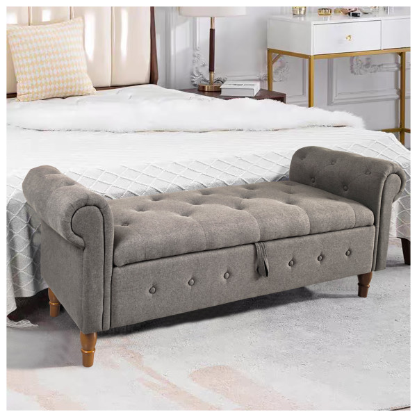 Bank Lora Leinen Grau