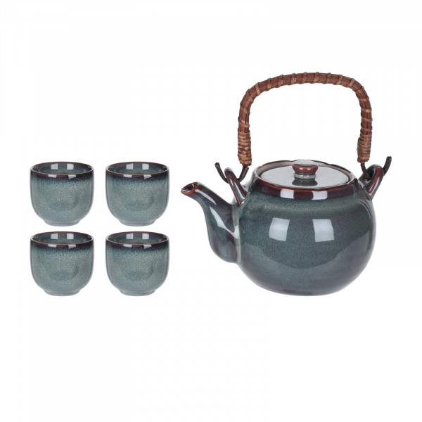 neuetischkultur Keramik Teekanne mit 4 Becher