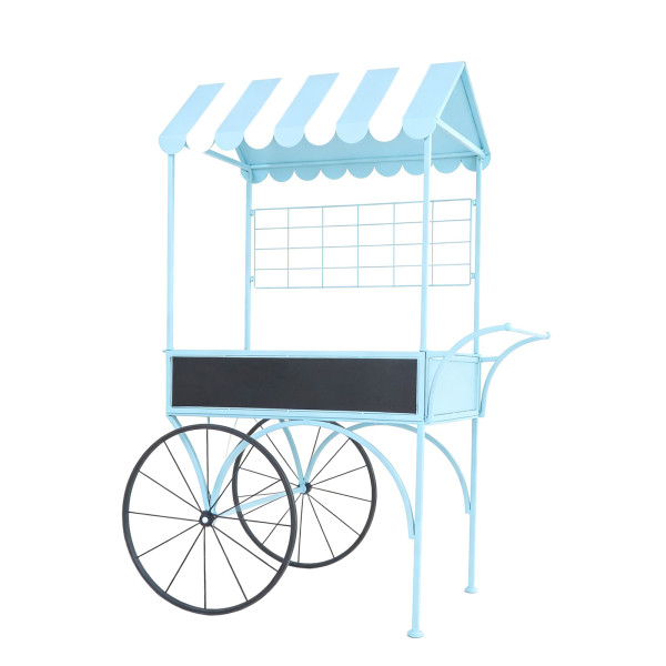 Blumenwagen Verena blau-weiß