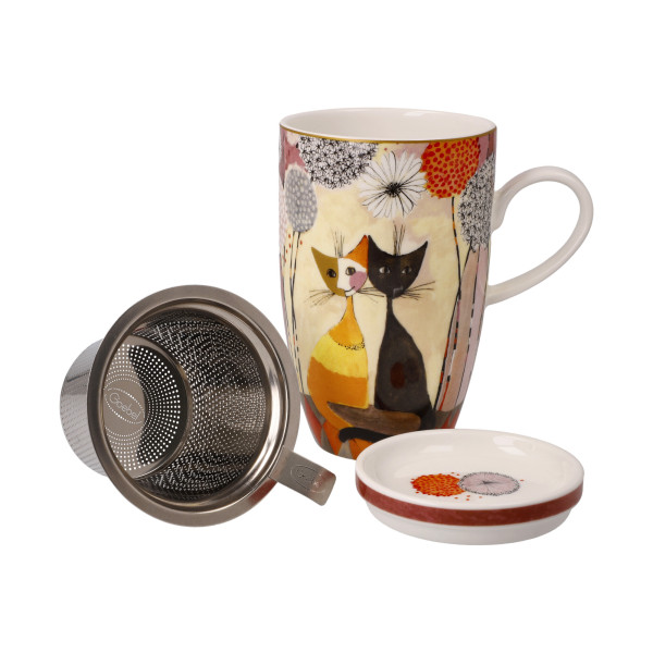 Goebel Rosina Wachtmeister - Soffioni Teetasse mit Deckel und Sieb