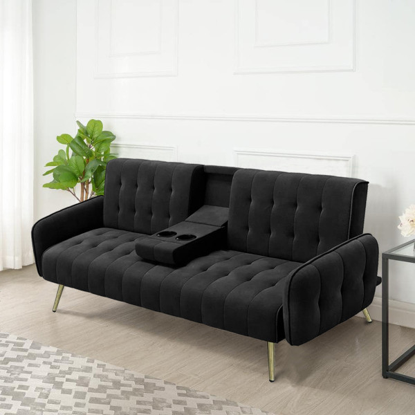 Klappsofa Eris schwarz